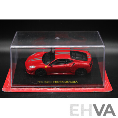 Five Diecast Ferraris Including - F40 Racing, F40, F430 Scuderia, 250 Testa Rossa, 288 GTO - 1:43 Scale