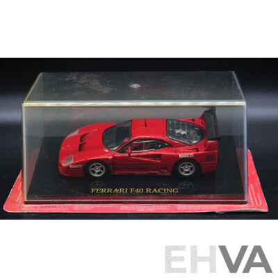 Five Diecast Ferraris Including - F40 Racing, F40, F430 Scuderia, 250 Testa Rossa, 288 GTO - 1:43 Scale