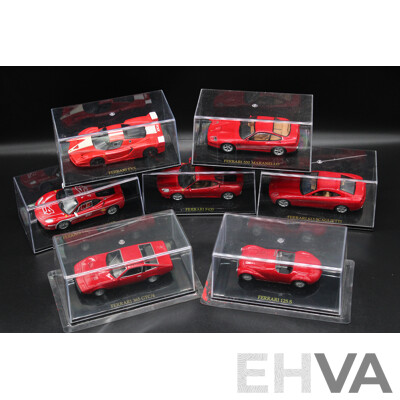 Seven Diecast Ferrari Collection - 1:43 Scale