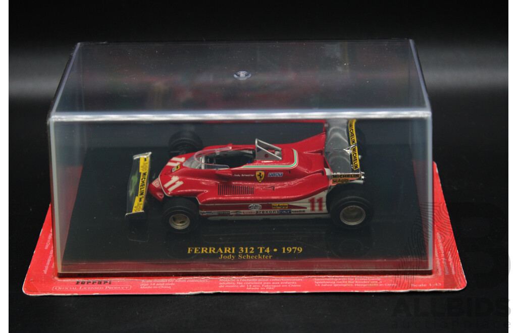 Five Diecast Ferraris Including - F2008, F1-90 1900 , 158 F1 1964, 156 F1 1961, 312 T4 1979 - 1:43 Scale