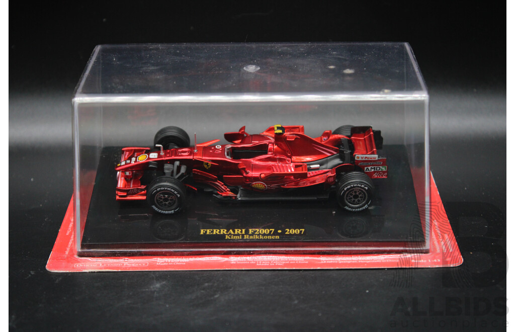 Five Diecast Ferraris Including - 312T2, F312 B2, F310 1996, 312 T4 1979, F2007 - 1:43 Scale