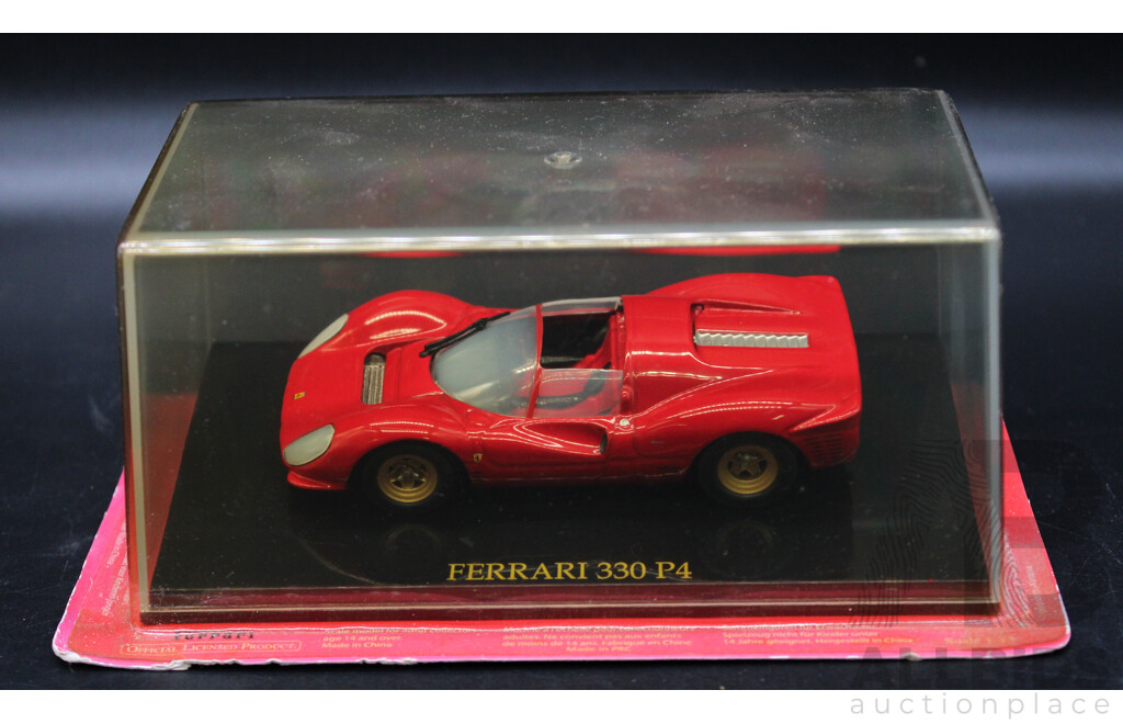 Five Diecast Ferraris Including - 612 CAN AM, 250 P, 375 PLUS, 330 P4, 360 GT - 1:43 Scale