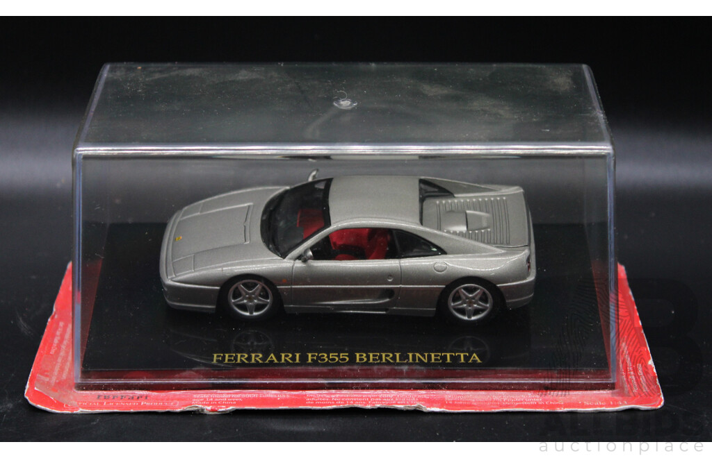 Six Diecast Silver Ferrari Collection - 1:43 Scale