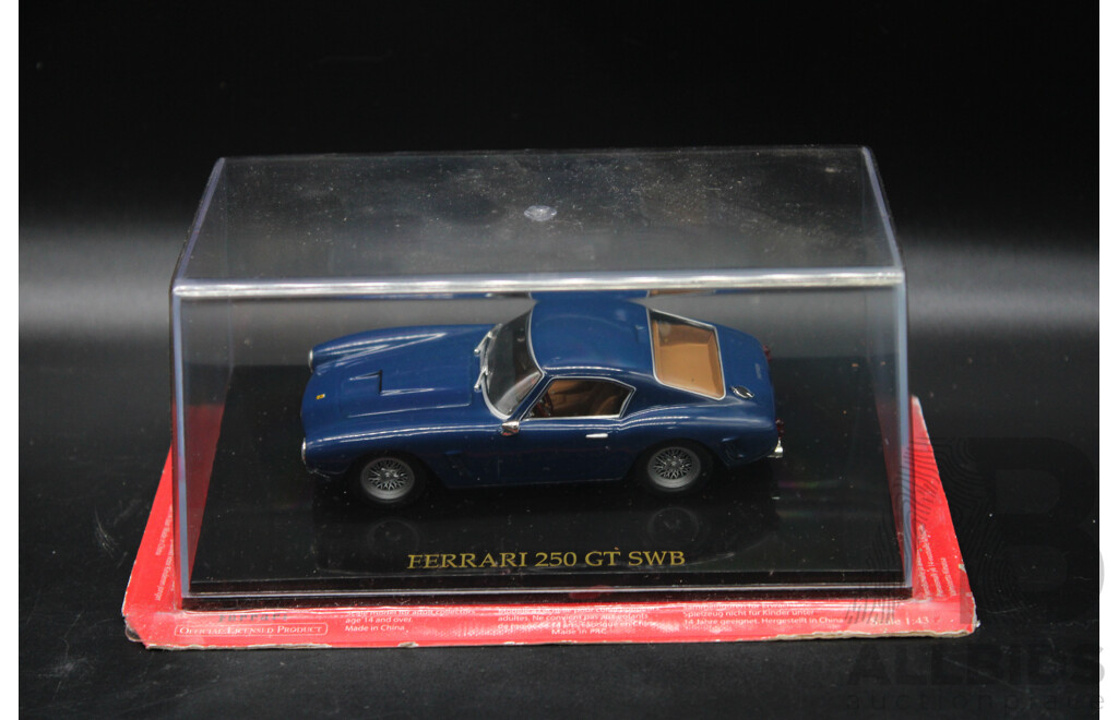 Eight Diecast Silver Ferrari Collection - 1:43 Scale