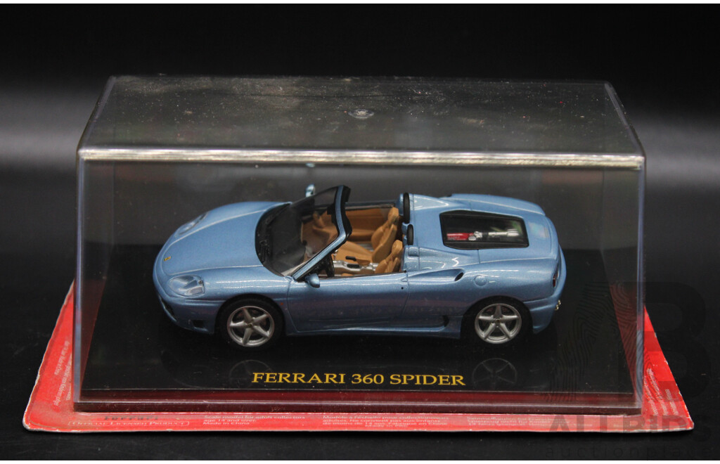 Eight Diecast Silver Ferrari Collection - 1:43 Scale