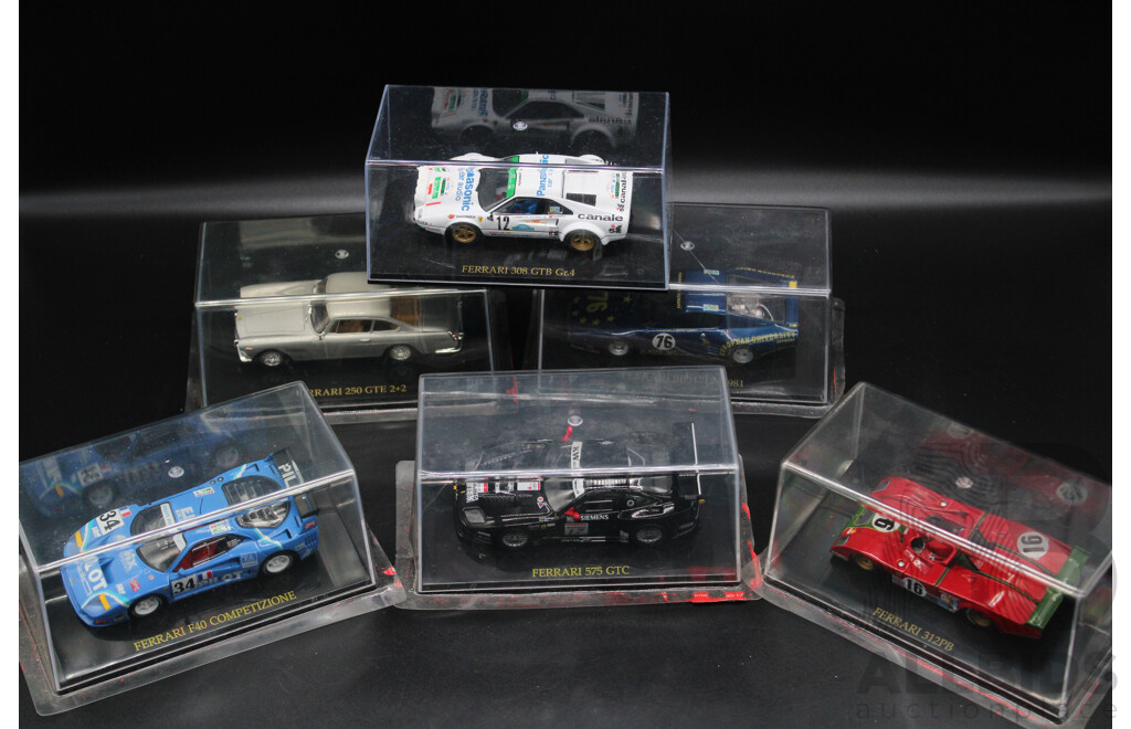 Six Diecast Ferrari Collection - 1:43 Scale