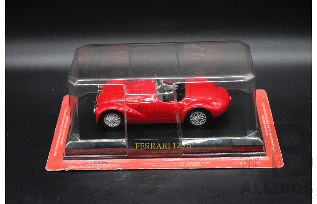 Five Diecast Ferraris Including - 340MM, 250 GTO 1962,  125S, Mondial Quaattrovalvole 1982, 328 GTB 1985 - 1:43 Scale