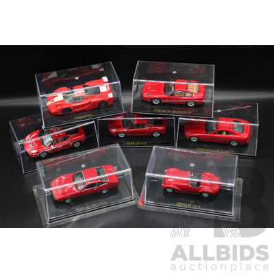 Seven Diecast Ferrari Collection - 1:43 Scale