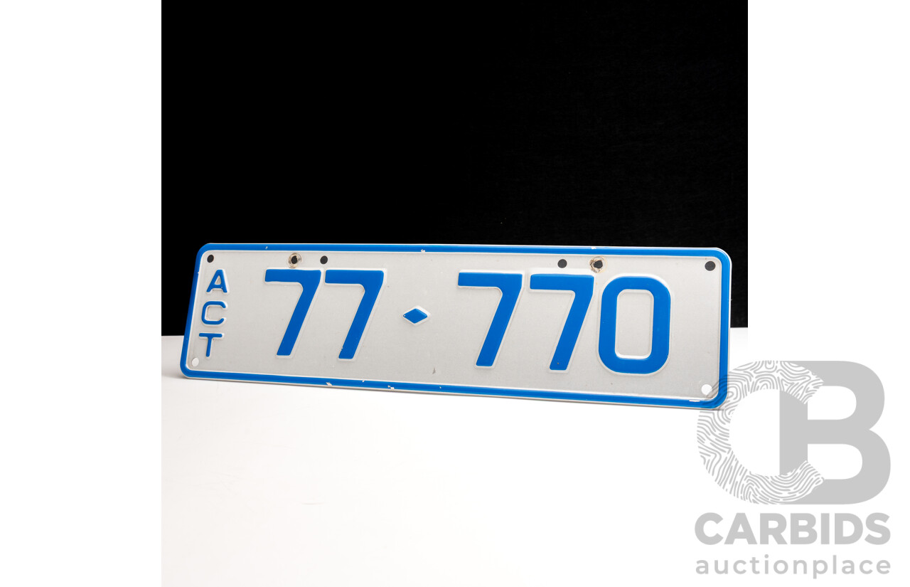 ACT 5-Digit Number Plate - 77.770