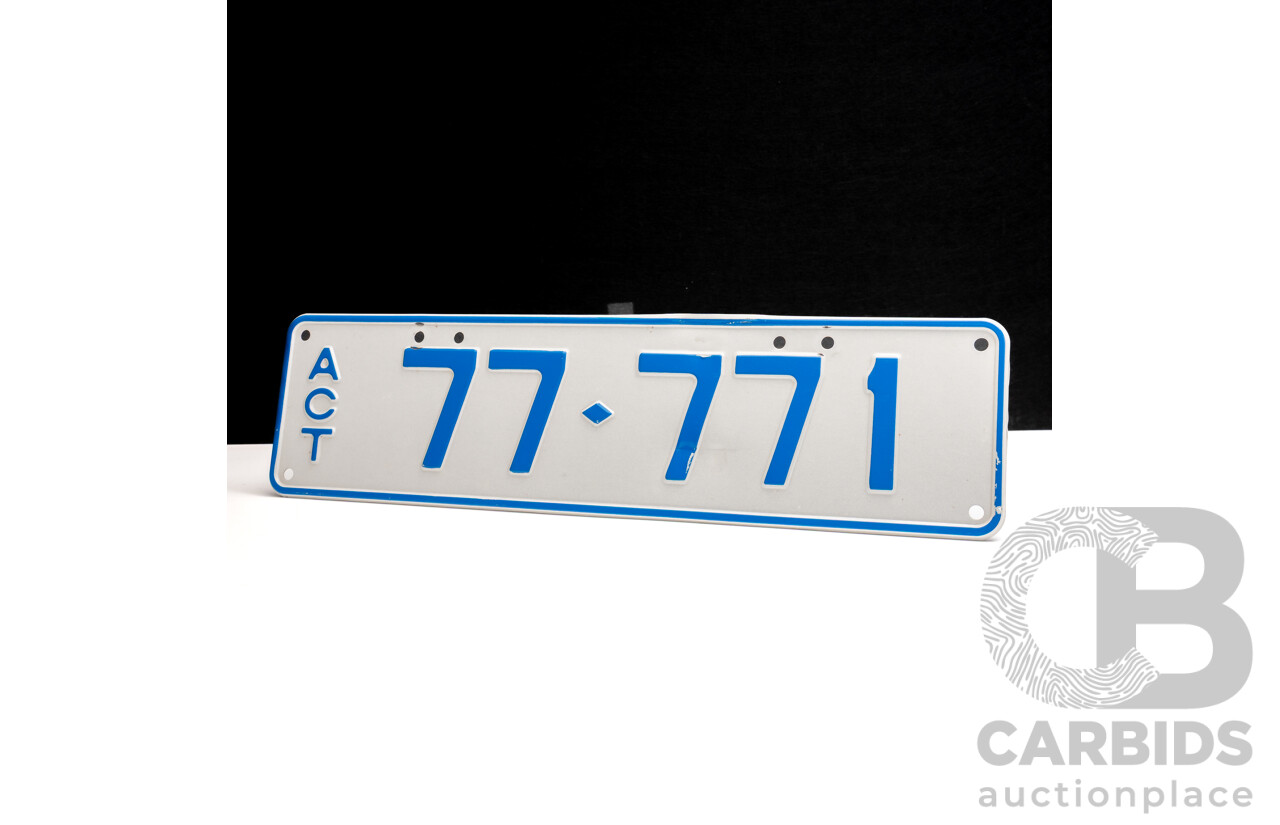 ACT 5-Digit Number Plate - 77.771