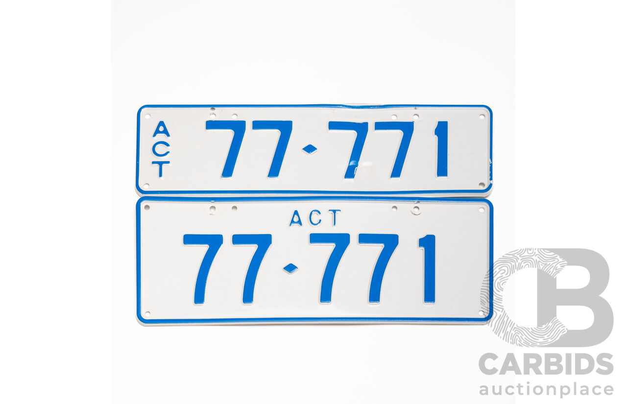 ACT 5-Digit Number Plate - 77.771
