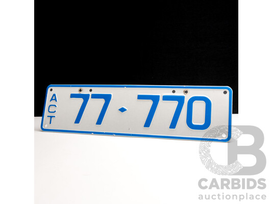 ACT 5-Digit Number Plate - 77.770