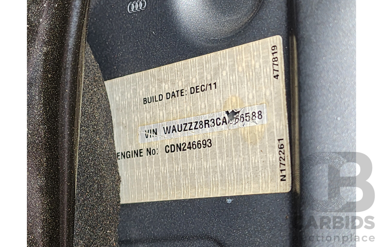 2/2012 Audi Q5 2.0 TFSI Quattro 8R MY12 4d Wagon Grey 2.0L