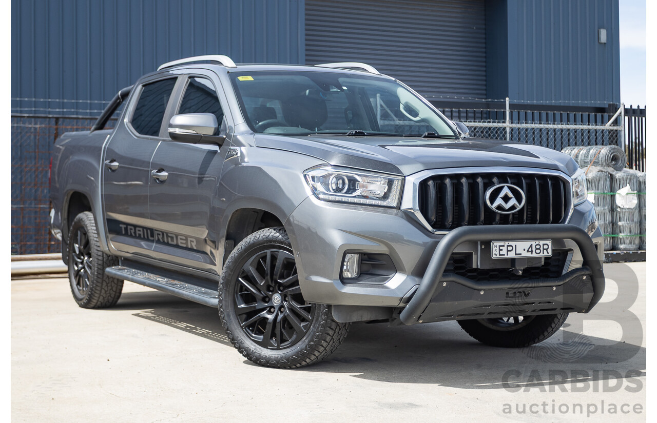 07/2019 LDV T60 Trailrider (4x4) SK8C Double Cab Utility Grey Turbo Diesel 2.8L