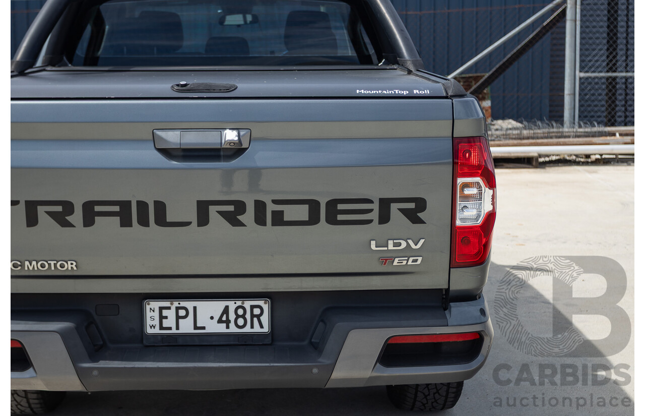 07/2019 LDV T60 Trailrider (4x4) SK8C Double Cab Utility Grey Turbo Diesel 2.8L