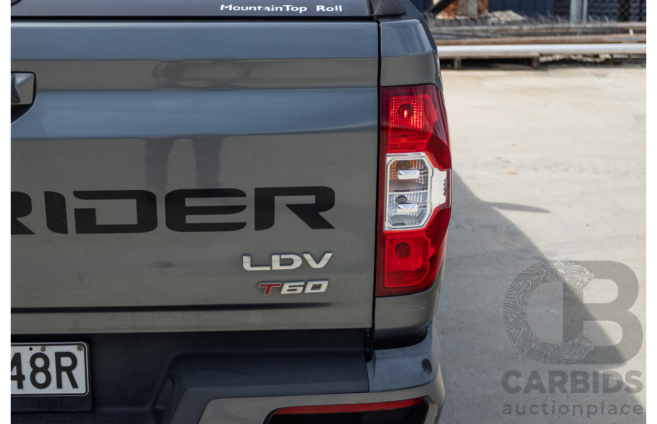 07/2019 LDV T60 Trailrider (4x4) SK8C Double Cab Utility Grey Turbo Diesel 2.8L