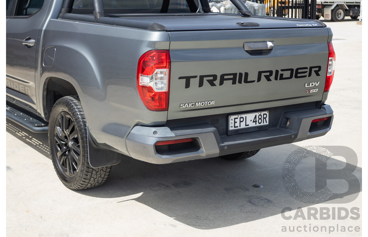 07/2019 LDV T60 Trailrider (4x4) SK8C Double Cab Utility Grey Turbo Diesel 2.8L