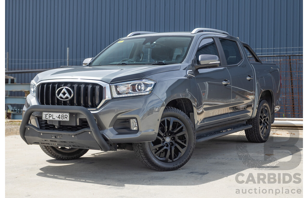 07/2019 LDV T60 Trailrider (4x4) SK8C Double Cab Utility Grey Turbo Diesel 2.8L