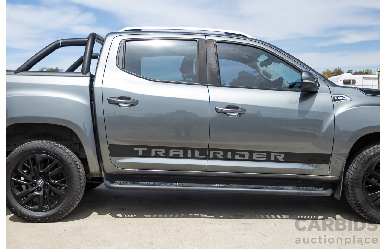 07/2019 LDV T60 Trailrider (4x4) SK8C Double Cab Utility Grey Turbo Diesel 2.8L