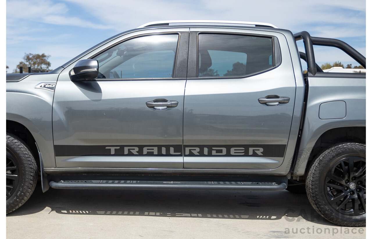 07/2019 LDV T60 Trailrider (4x4) SK8C Double Cab Utility Grey Turbo Diesel 2.8L