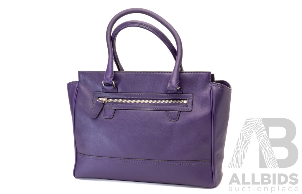COACH 25201 Legacy Candace Carryall Tote Burgundy Purple, Leather, No. A1373-24201