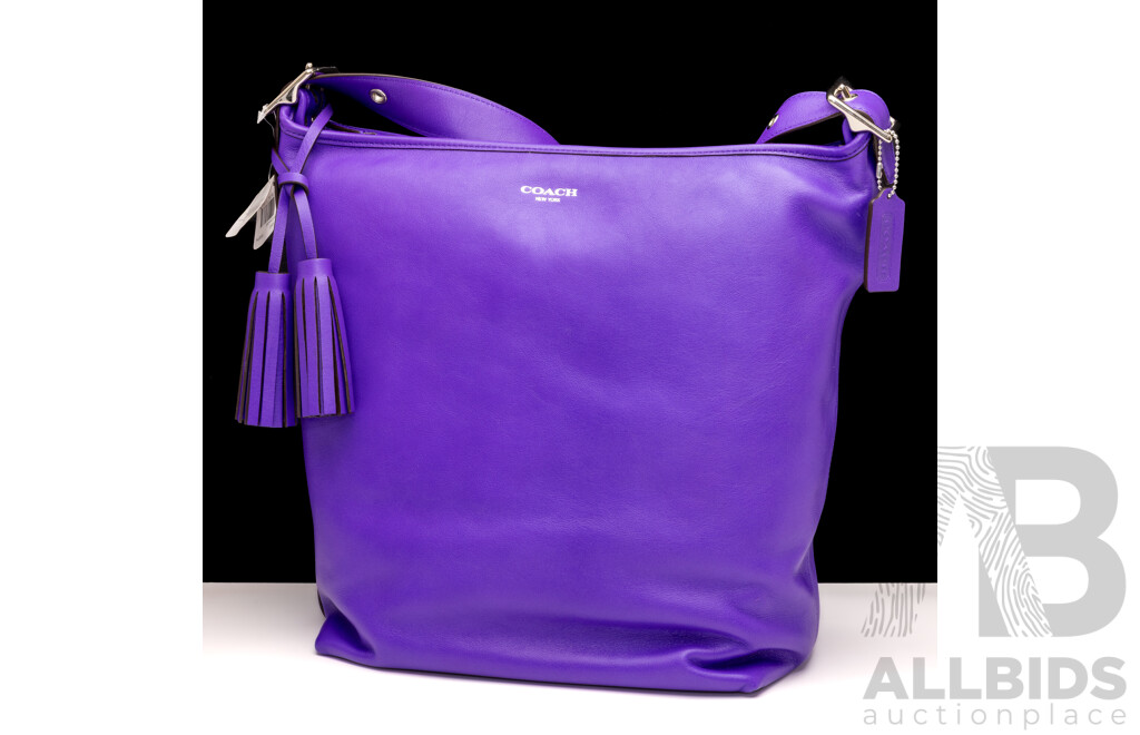 COACH 19893 Legacy Leather Duffle bag, Ultraviolet, No. G1275-19898