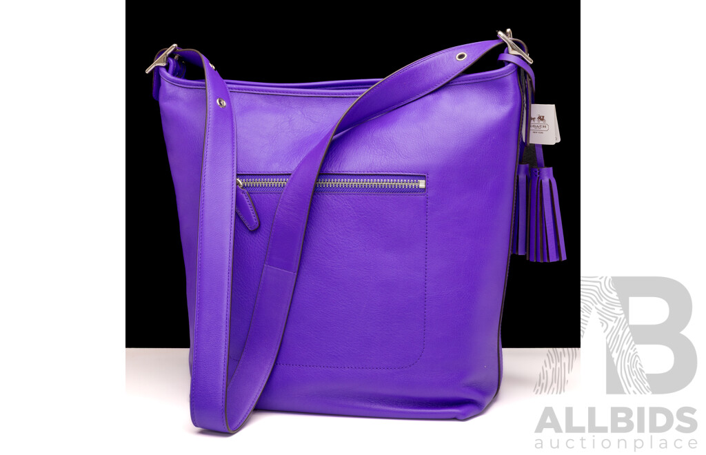 COACH 19893 Legacy Leather Duffle bag, Ultraviolet, No. G1275-19898