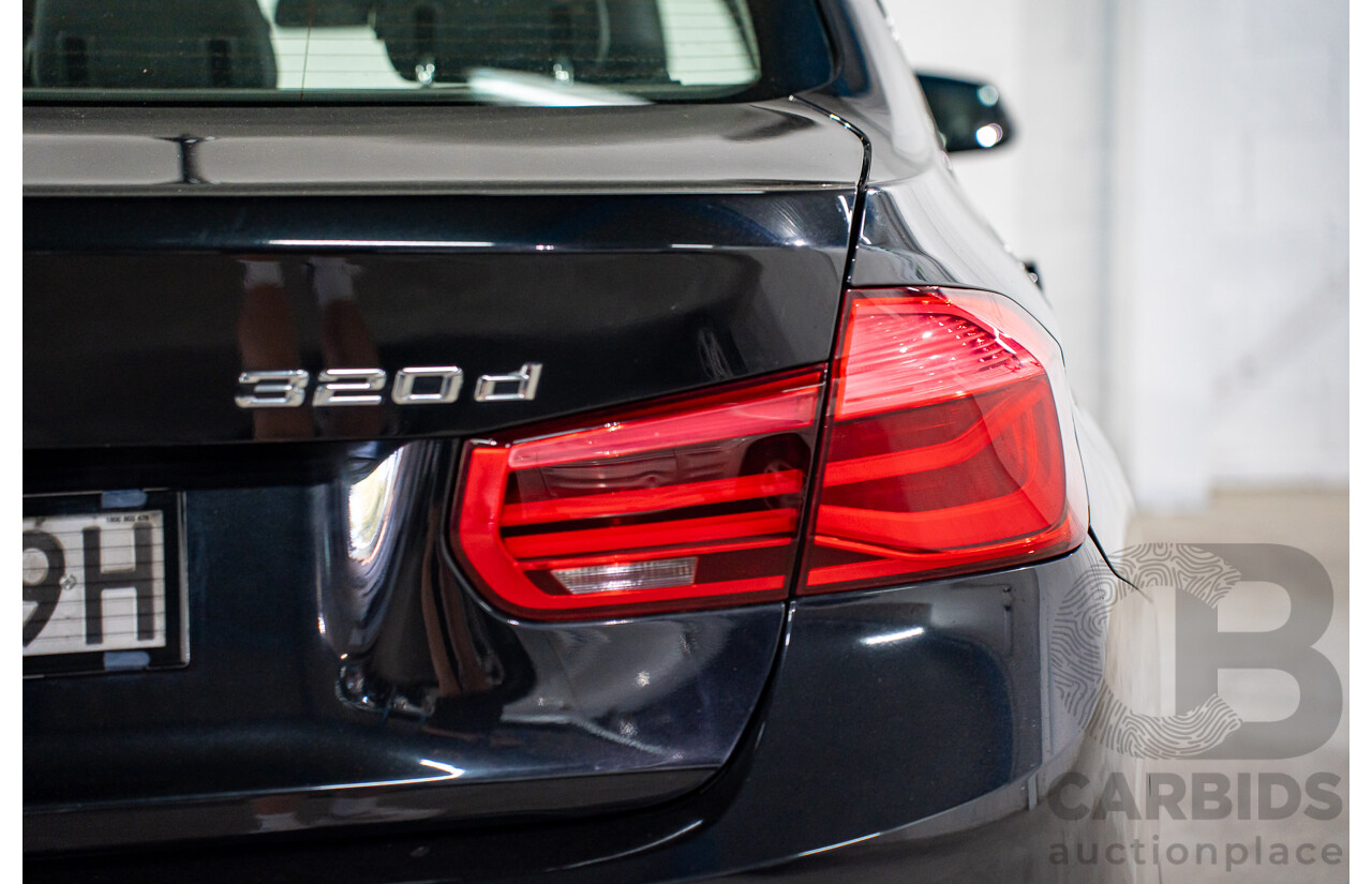06/2016 BMW 320d Luxury Line (RWD) F30 LCI 4d Sedan Black Sapphire Metallic Turbo 2.0L