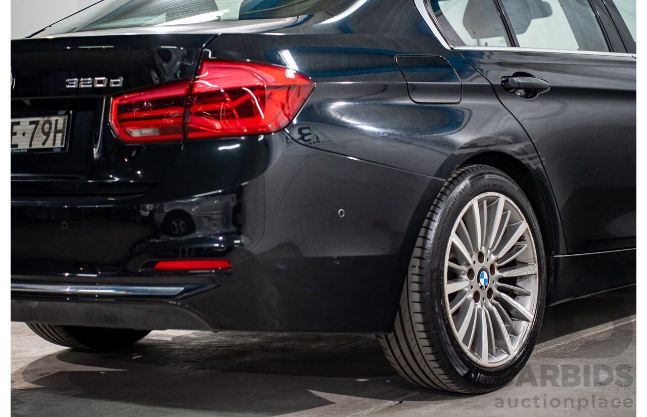 06/2016 BMW 320d Luxury Line (RWD) F30 LCI 4d Sedan Black Sapphire Metallic Turbo 2.0L