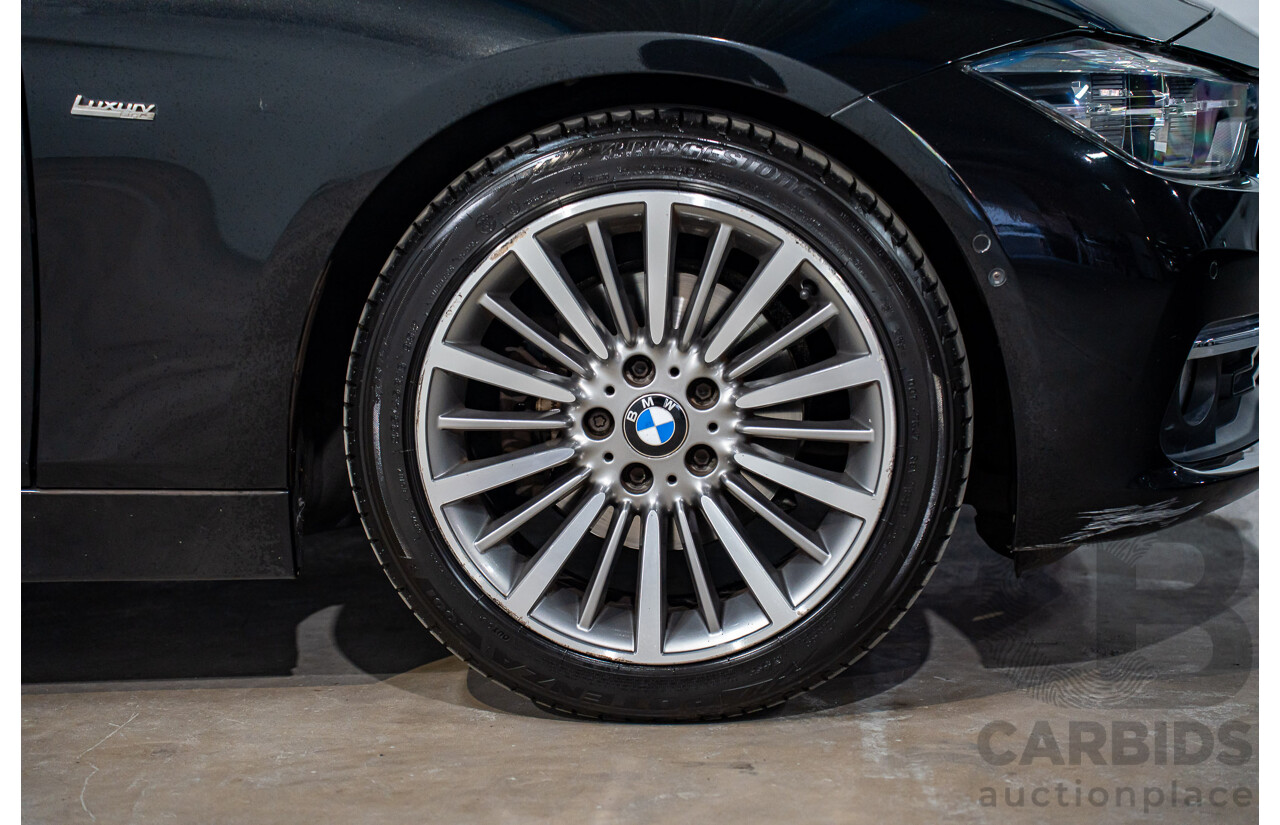 06/2016 BMW 320d Luxury Line (RWD) F30 LCI 4d Sedan Black Sapphire Metallic Turbo 2.0L