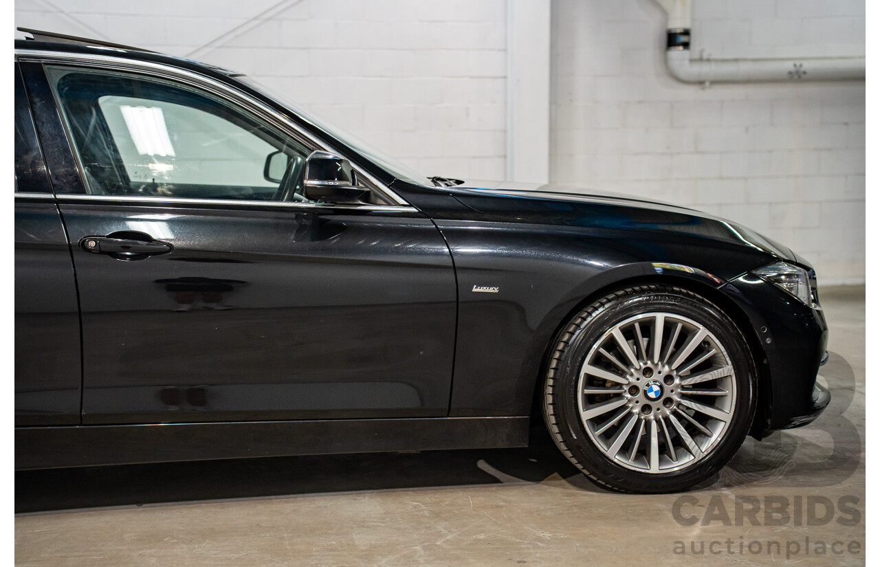 06/2016 BMW 320d Luxury Line (RWD) F30 LCI 4d Sedan Black Sapphire Metallic Turbo 2.0L