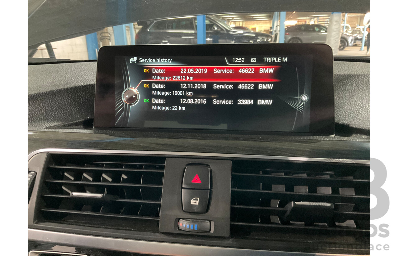 06/2016 BMW 320d Luxury Line (RWD) F30 LCI 4d Sedan Black Sapphire Metallic Turbo 2.0L