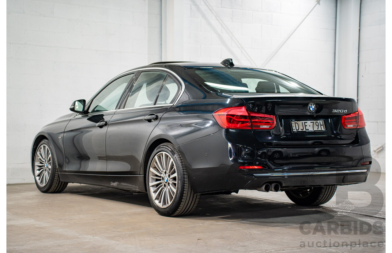 06/2016 BMW 320d Luxury Line (RWD) F30 LCI 4d Sedan Black Sapphire Metallic Turbo 2.0L