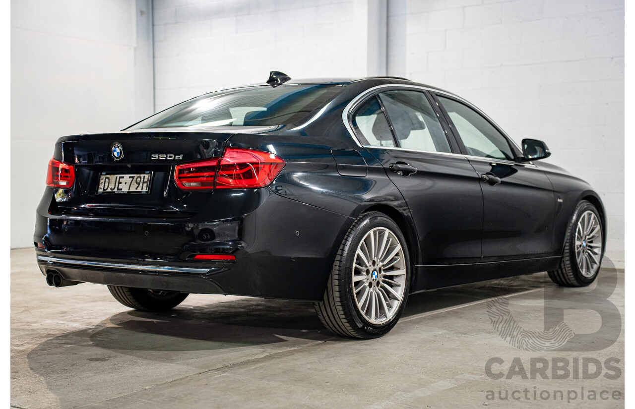 06/2016 BMW 320d Luxury Line (RWD) F30 LCI 4d Sedan Black Sapphire Metallic Turbo 2.0L