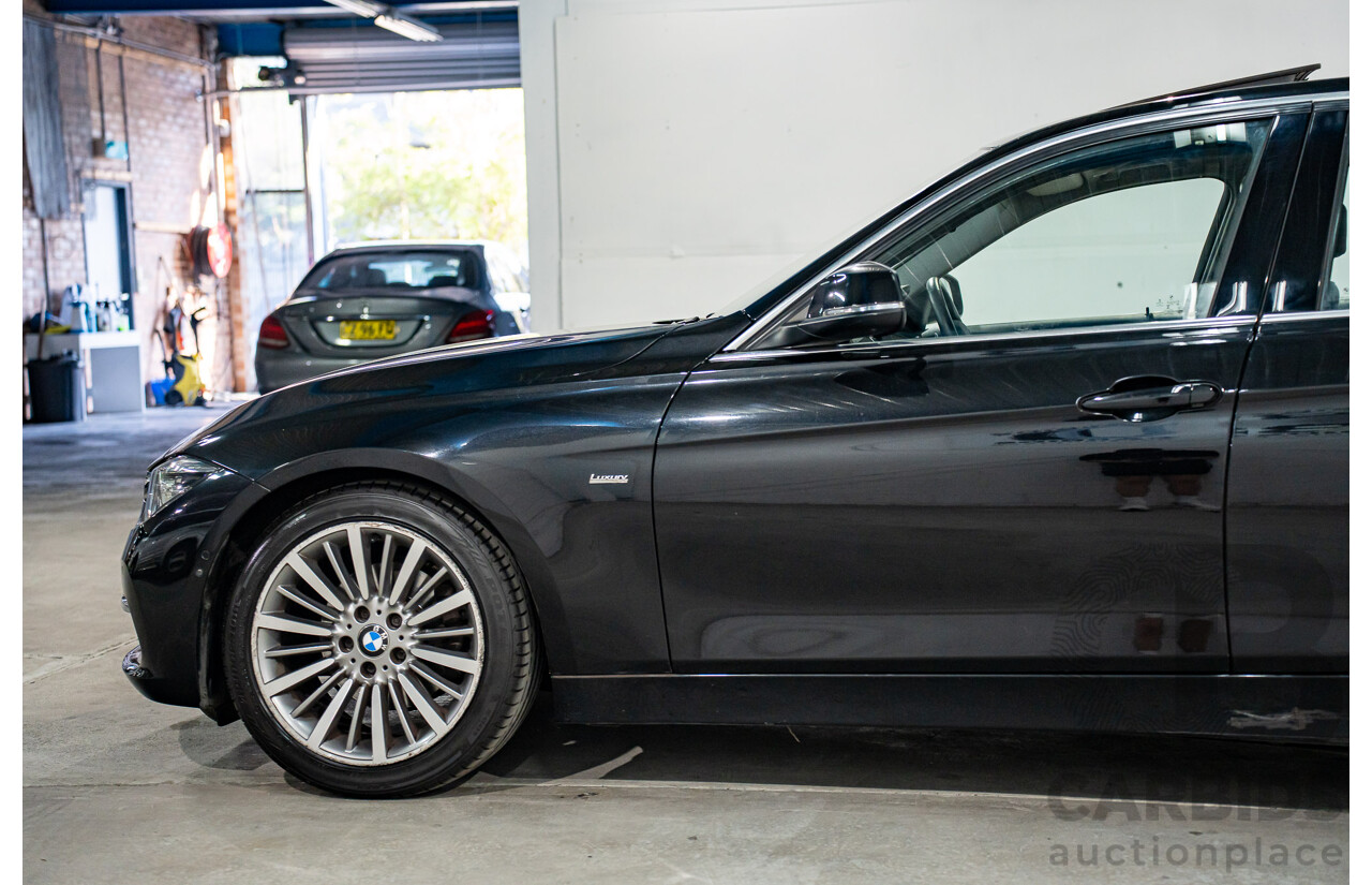 06/2016 BMW 320d Luxury Line (RWD) F30 LCI 4d Sedan Black Sapphire Metallic Turbo 2.0L