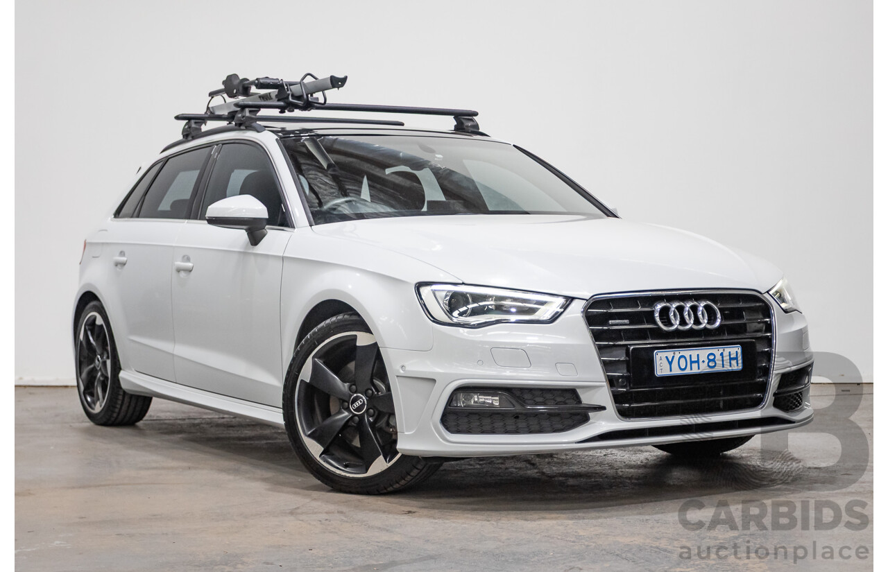 Audi A3 1.8 TFSI Quattro S-Line Ambition (AWD) 8V 5D Hatchback Glacier White Turbo 1.8L