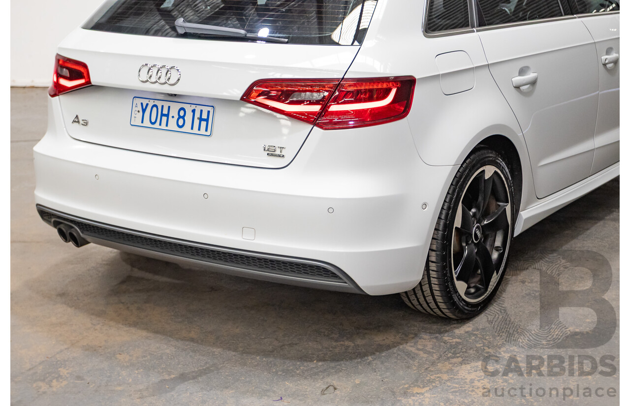 Audi A3 1.8 TFSI Quattro S-Line Ambition (AWD) 8V 5D Hatchback Glacier White Turbo 1.8L
