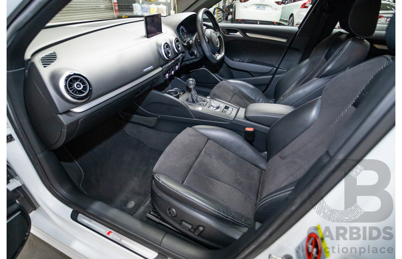 Audi A3 1.8 TFSI Quattro S-Line Ambition (AWD) 8V 5D Hatchback Glacier White Turbo 1.8L