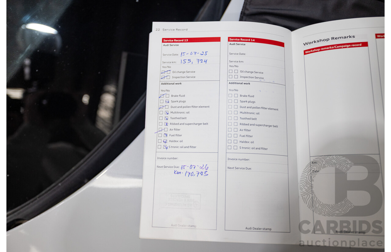 Audi A3 1.8 TFSI Quattro S-Line Ambition (AWD) 8V 5D Hatchback Glacier White Turbo 1.8L