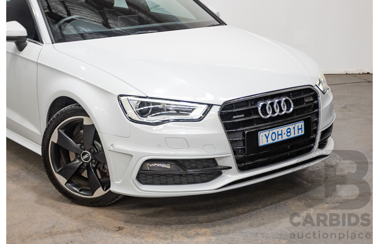 Audi A3 1.8 TFSI Quattro S-Line Ambition (AWD) 8V 5D Hatchback Glacier White Turbo 1.8L