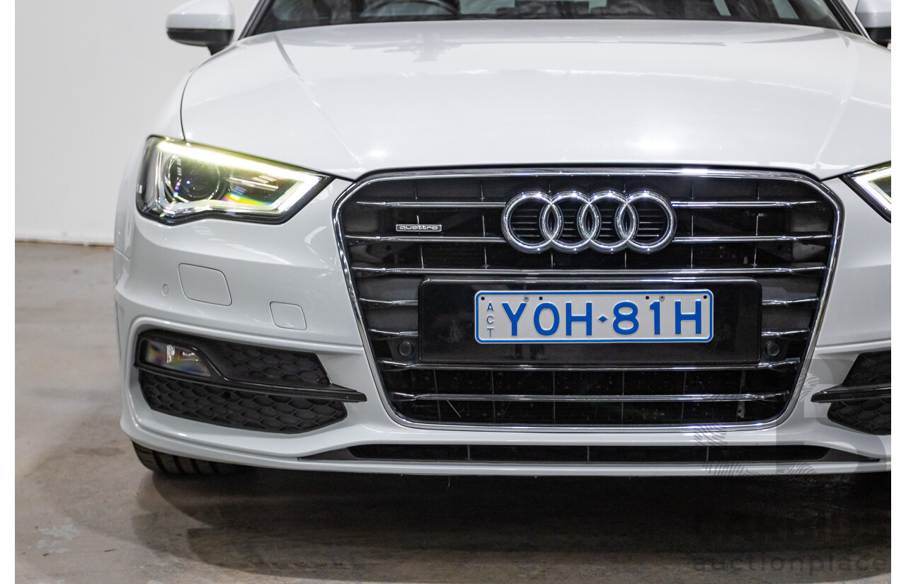 Audi A3 1.8 TFSI Quattro S-Line Ambition (AWD) 8V 5D Hatchback Glacier White Turbo 1.8L