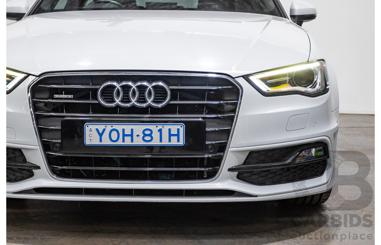 Audi A3 1.8 TFSI Quattro S-Line Ambition (AWD) 8V 5D Hatchback Glacier White Turbo 1.8L