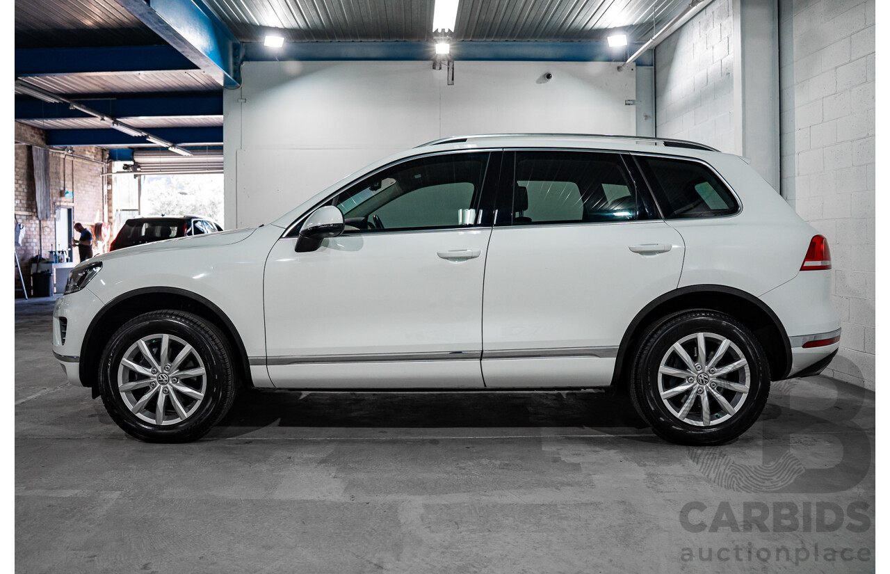 6/2015 Volkswagen Touareg 150 TDI 7P MY16 4d Wagon Pure White Turbo Diesel V6 3.0L