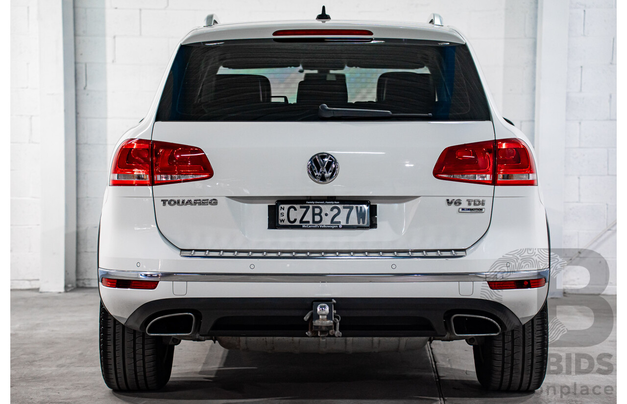 6/2015 Volkswagen Touareg 150 TDI 7P MY16 4d Wagon Pure White Turbo Diesel V6 3.0L