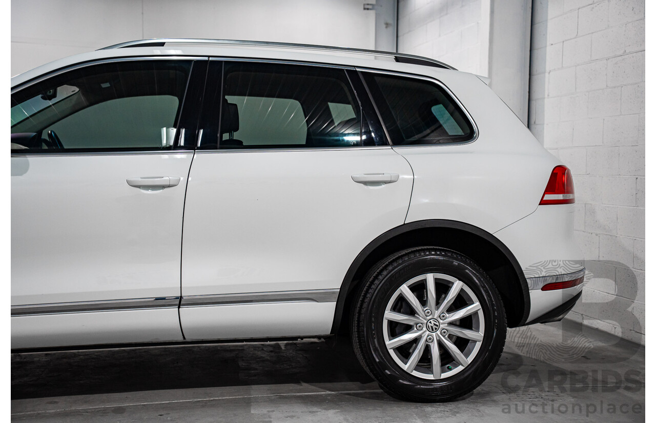 6/2015 Volkswagen Touareg 150 TDI 7P MY16 4d Wagon Pure White Turbo Diesel V6 3.0L