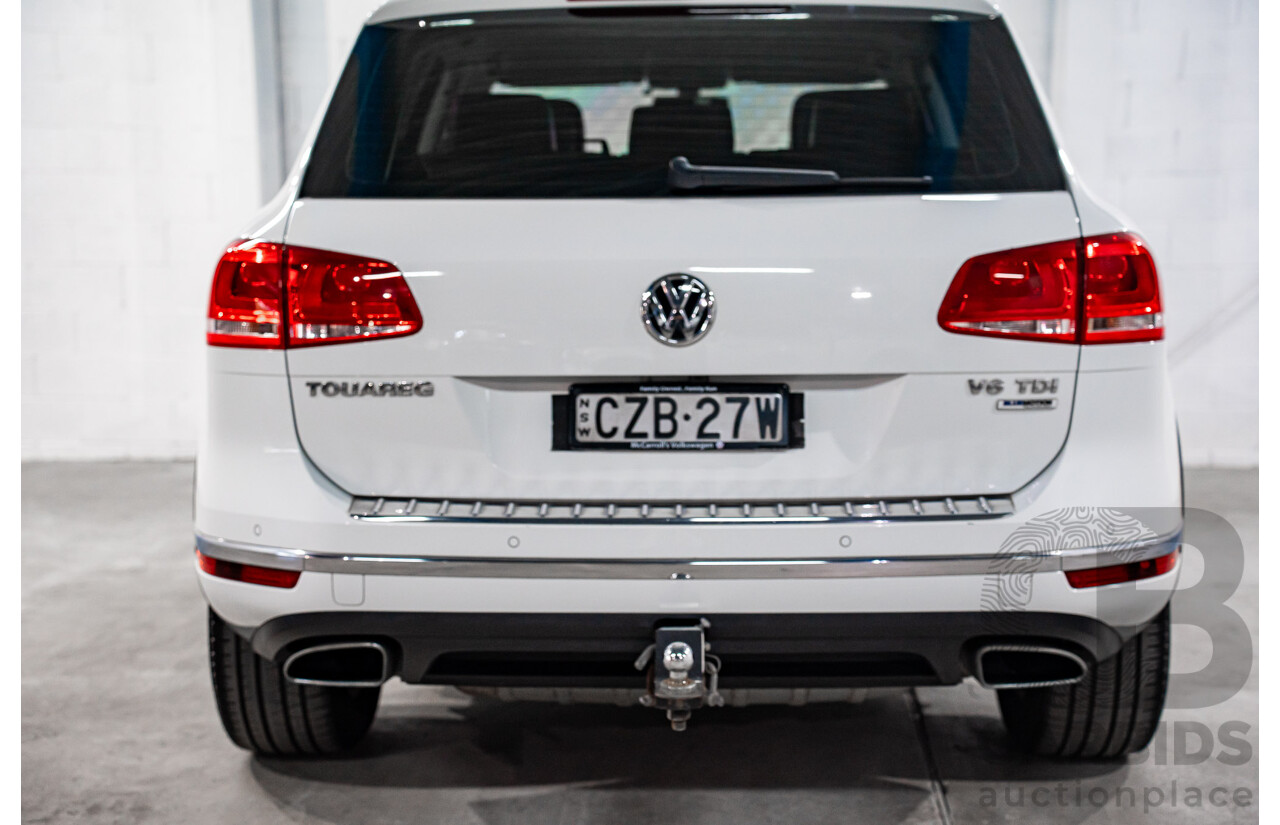 6/2015 Volkswagen Touareg 150 TDI 7P MY16 4d Wagon Pure White Turbo Diesel V6 3.0L