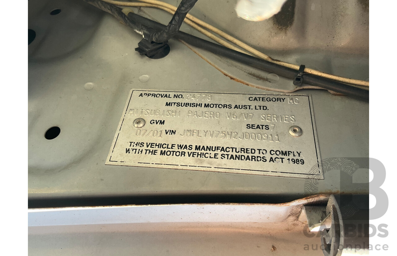 7/2001 Mitsubishi Pajero Exceed LWB (4x4) NM 4d Wagon Cool Silver V6 3.5L
