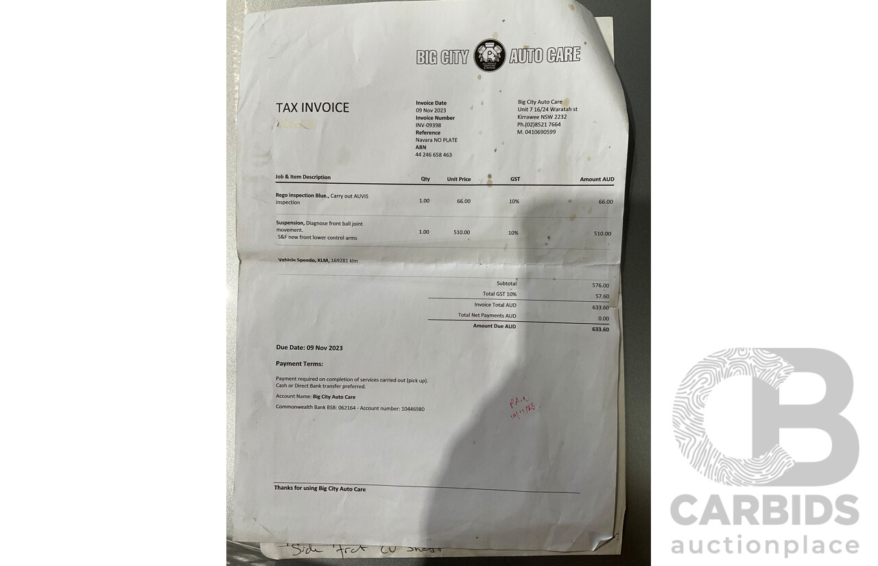 1/2008 Nissan Navara ST-X (4x4) D40 Dual Cab P/Up Slate Grey Metalic Turbo Diesel 2.5L