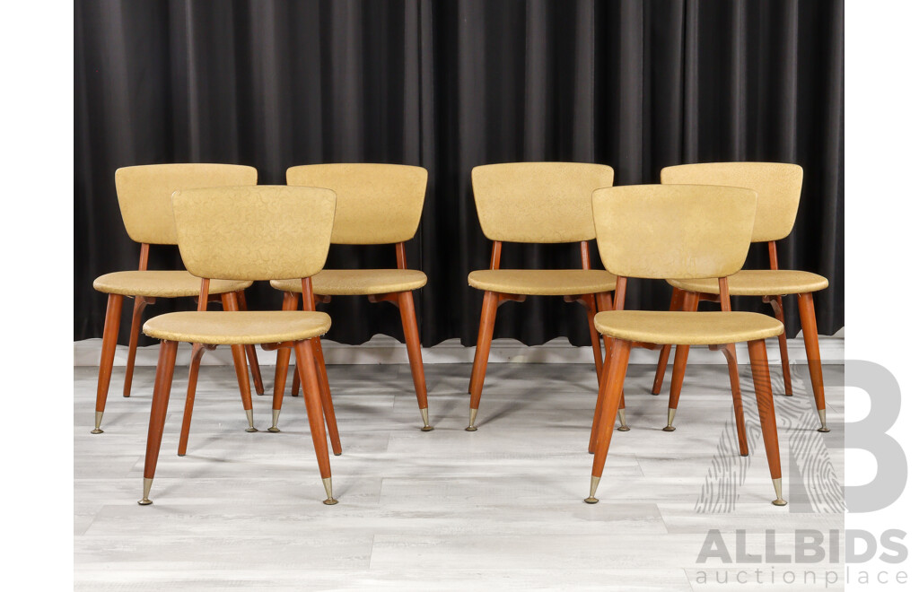 Good Set of Six Vintage Upholstered Dining Chairs by Gainsborough Furniture