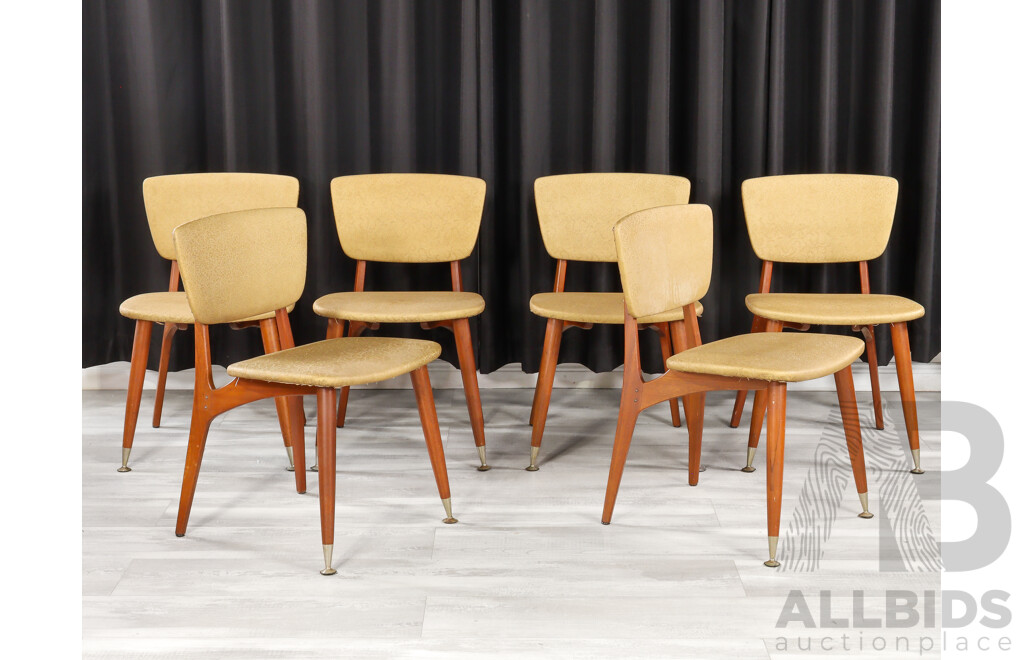Good Set of Six Vintage Upholstered Dining Chairs by Gainsborough Furniture